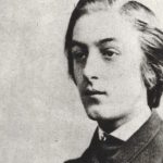 a photograph of Hopkins's face, approximately age 18